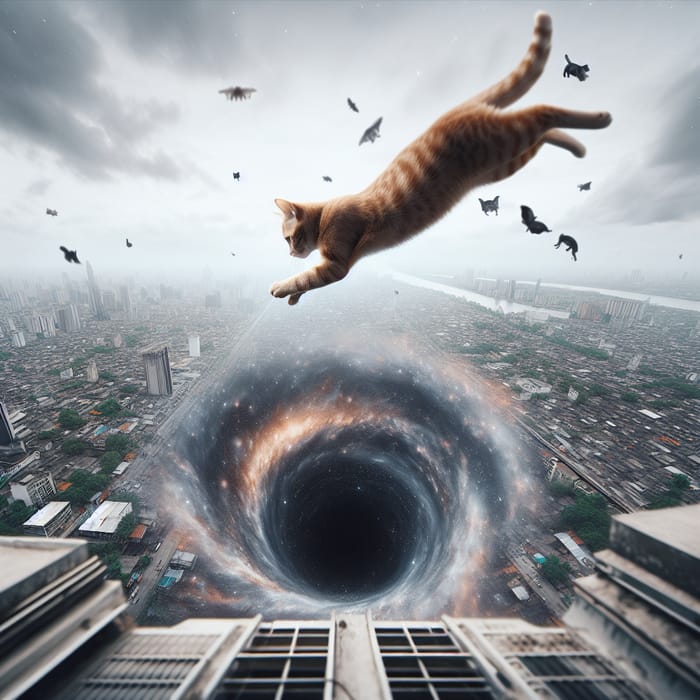 Cat Leaping from Building into Infinite Emptiness