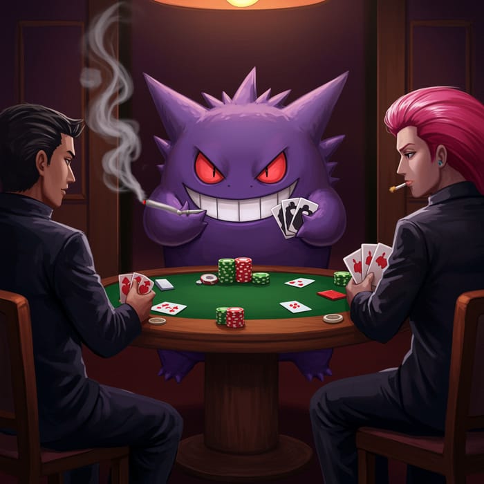 Gengar vs. Team Rocket: A Dark Cartoon Showdown Gengar vs. Team Rocket: A Dark Cartoon Showdown