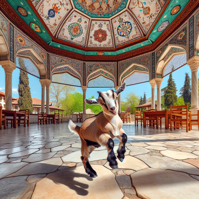 Playful Goat at Ankara Pavilion | Historical Charm