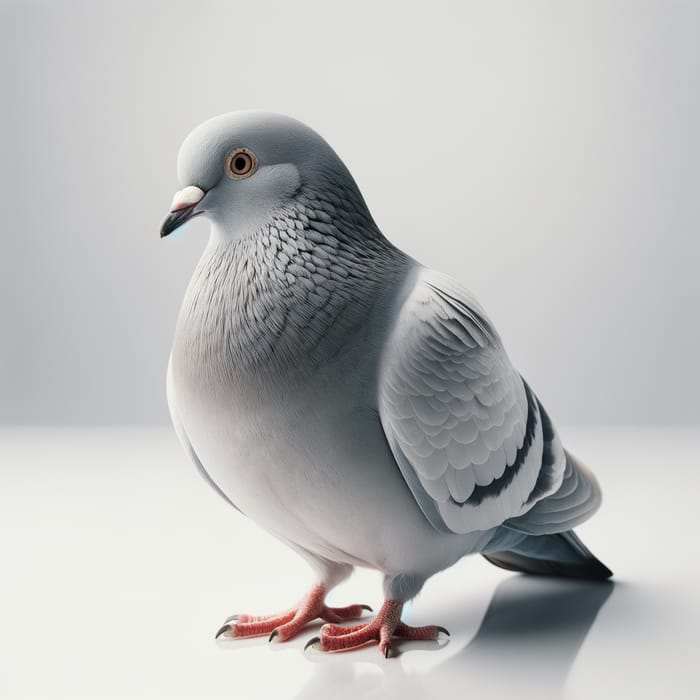 Beautiful Grey Pigeon with Unique Features