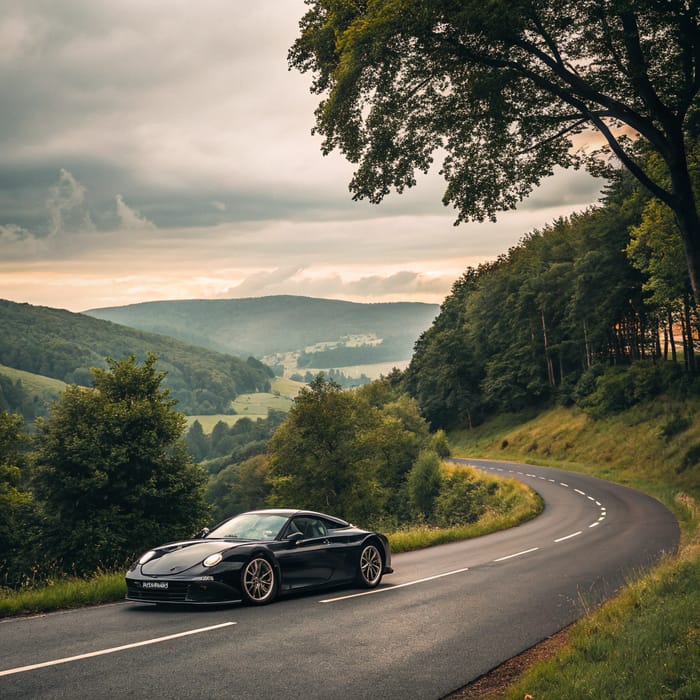 Stunning Super Car in Nature's Embrace