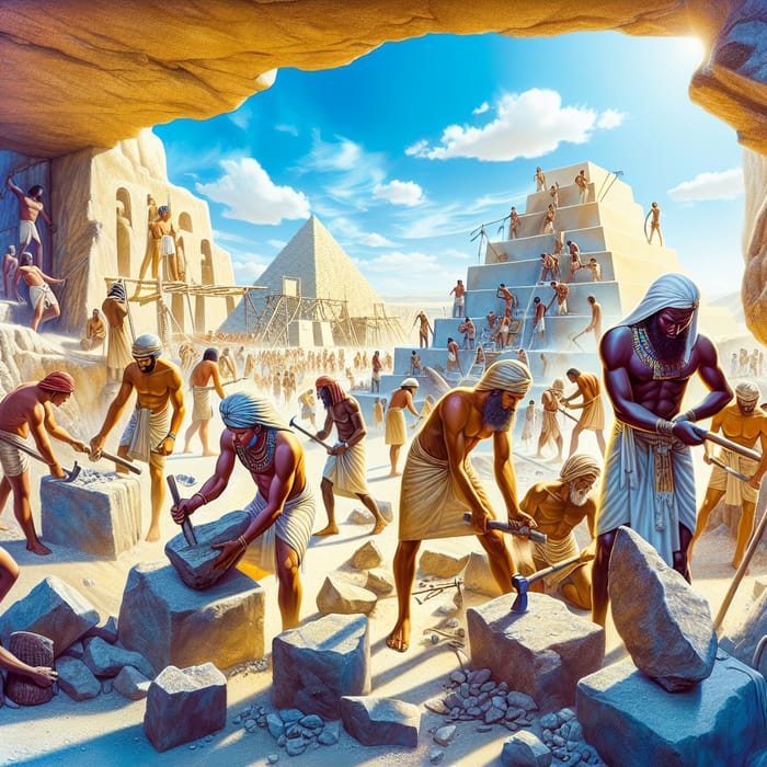 Ancient Egyptians: Stone Mining for Pyramids