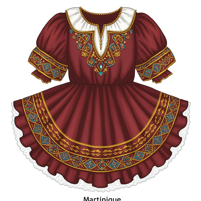 Download Martinique Folk Costume Pattern