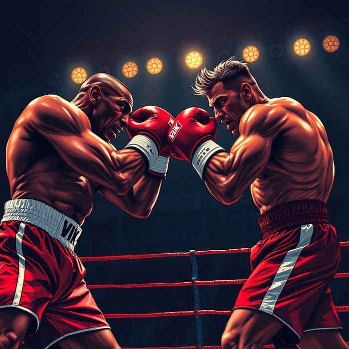 Dynamic Boxing Action: Mike Tyson Inspired Art