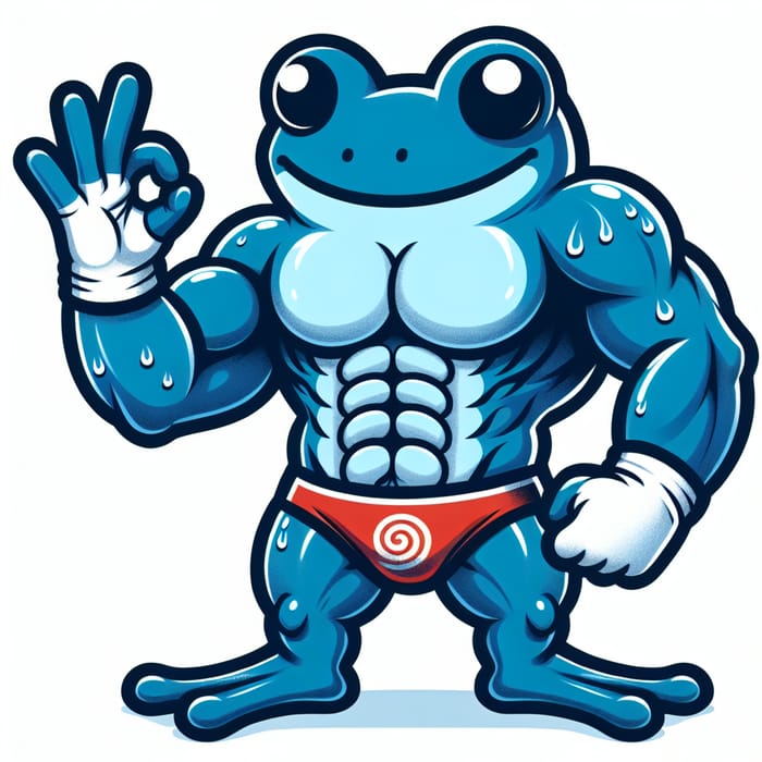 Poliwrath in Speedos: Cartoon Character Fun