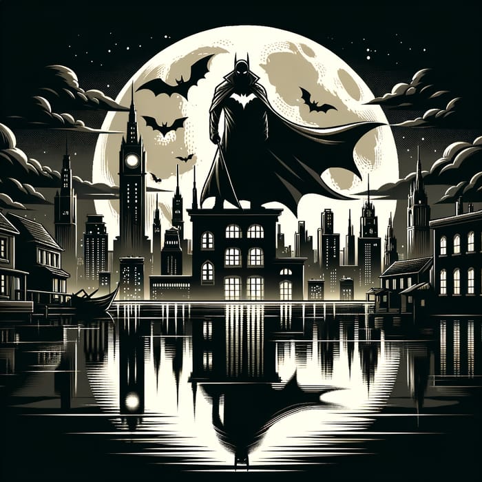 Gothic Night Skyline with Bat Silhouette | YouTube Video