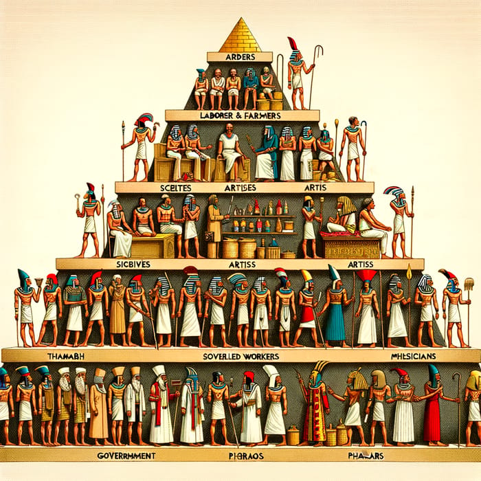 Egyptian Social Structure: Pyramid Depiction