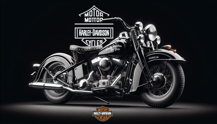 1955 Harley-Davidson Duo-Glide - Vintage Motorcycle with Iconic Logo