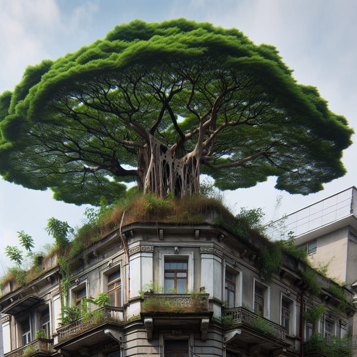 Tree on Top of a Building: Nature's Resilience