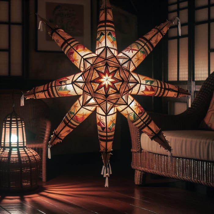 Indigenous Material Parol: Filipino Star-Shaped Lantern