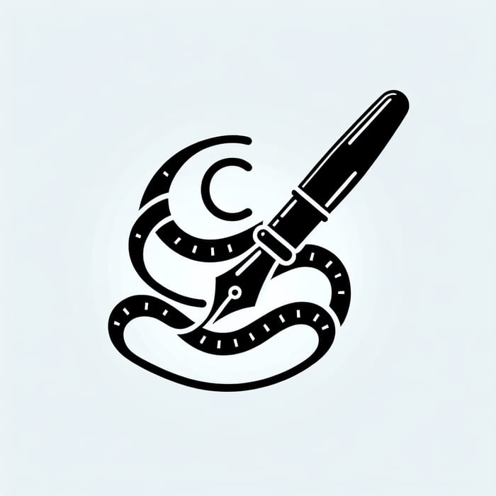 Fountain Pen Drawing a Wavy Line - Copyright Symbol | Website Name