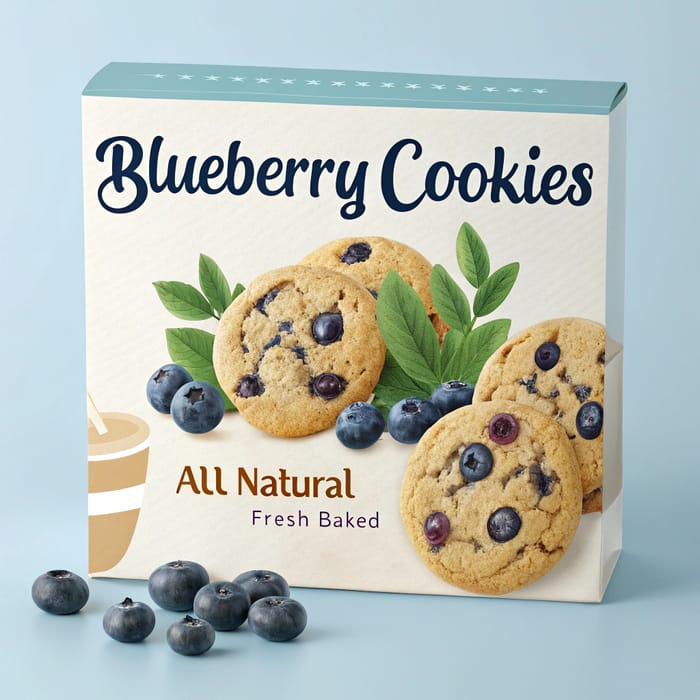 Blueberry Cookies Packaging Design