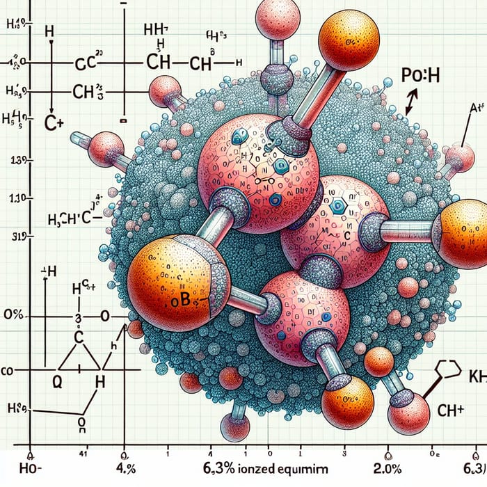 Acetic Acid Solution: 6.3% Ionized - Equilibrium Constant, pH Calculation