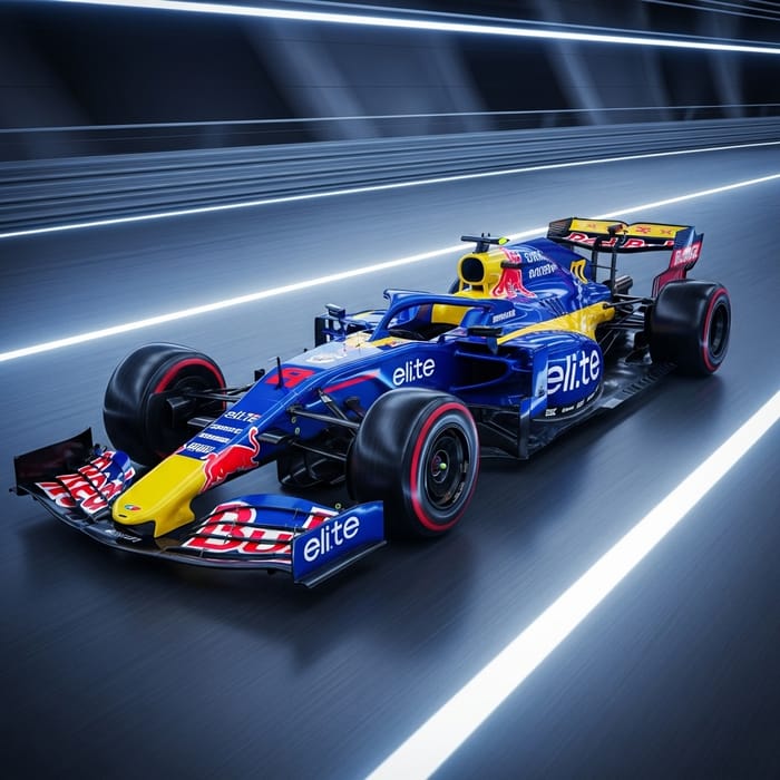 Futuristic Blue and Yellow F1 Car Design Futuristic Blue and Yellow F1 Car Design