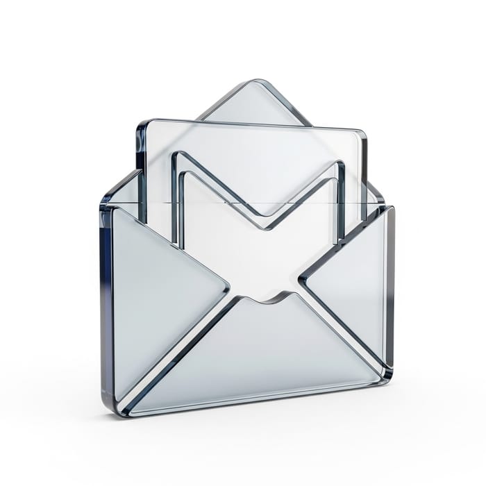 Elegant 3D Glassmorphism Mail Envelope Icon Elegant 3D Glassmorphism Mail Envelope Icon
