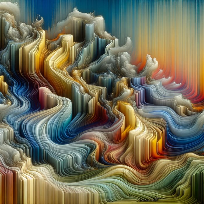 Surreal Liquid Fusion: Rarified Landscape in Rothko Style