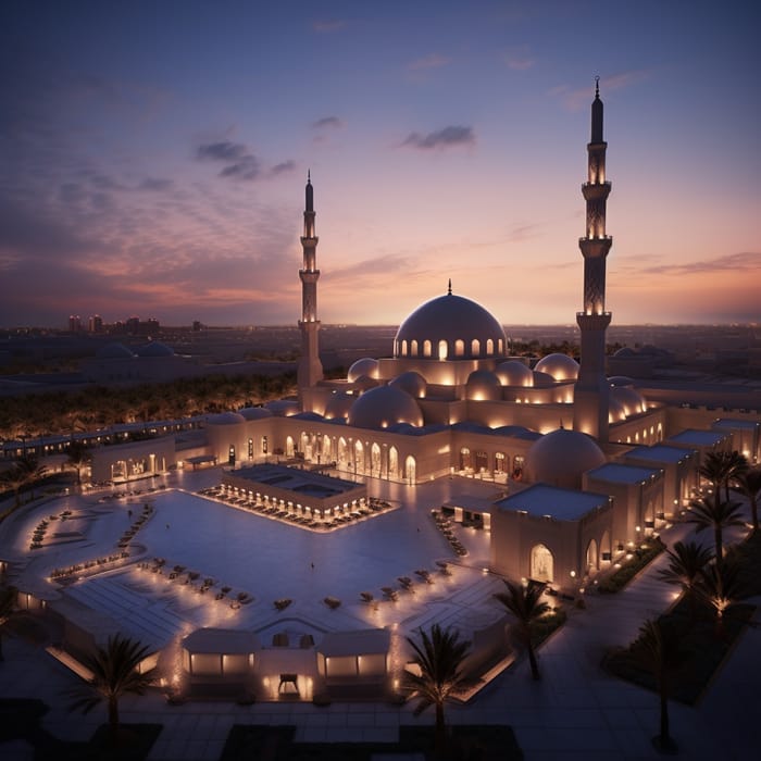 Serene Desert Masjid at Dusk