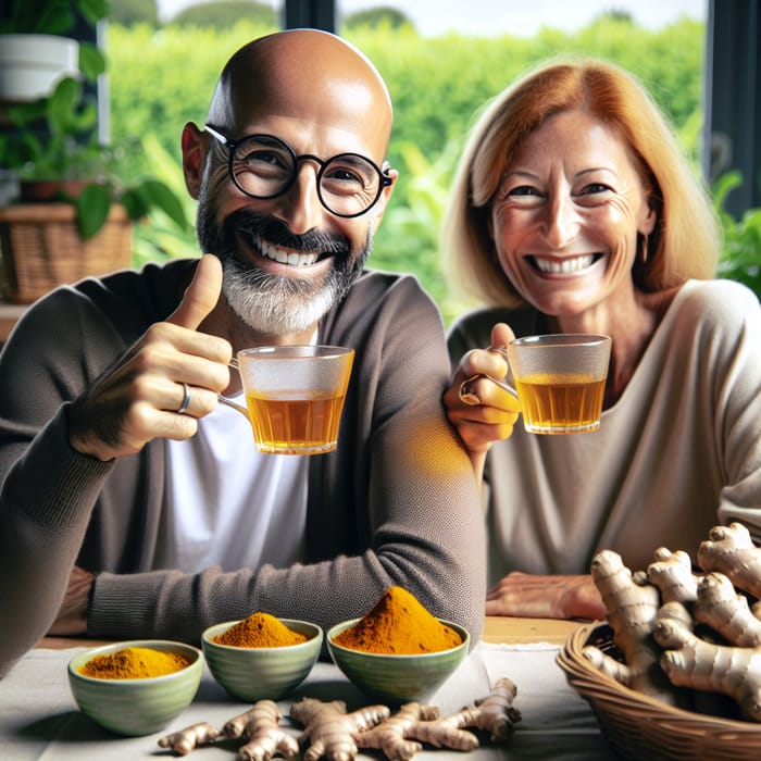 Herbal Tea Moments: Italian Couple Enjoys Nature's Gifts