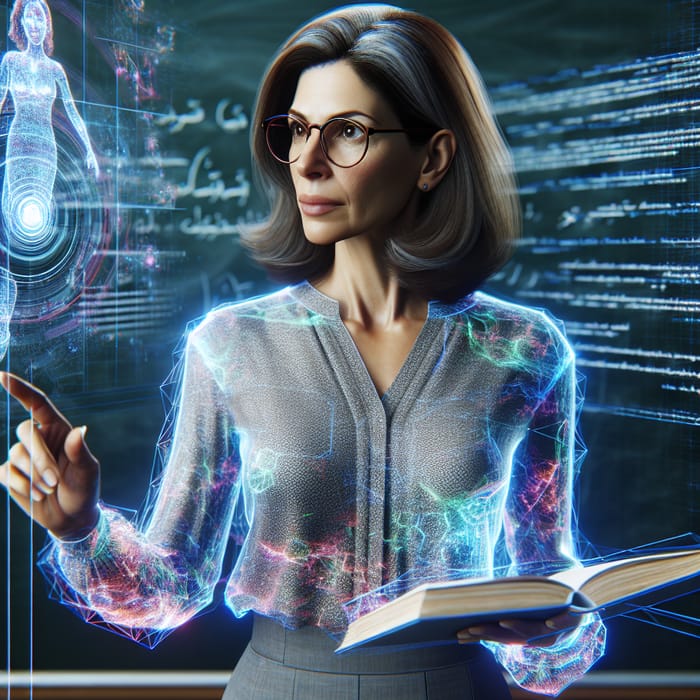 Futuristic Hologram Teacher Presentation