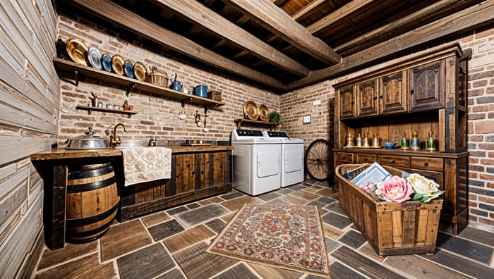 Charming Rustic Laundry Room Design Ideas