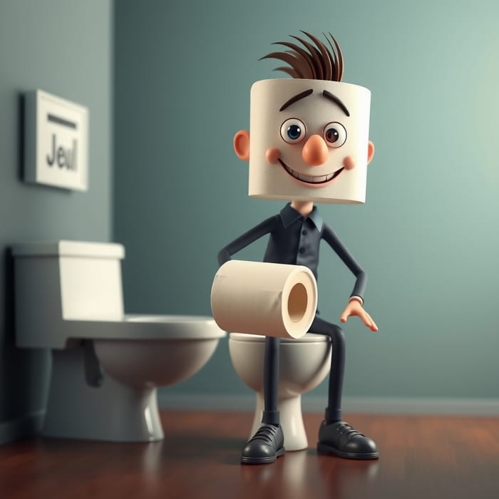 Animated 3D Toilet Paper Man: Fun & Creative Designs