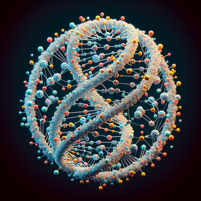 3D Single-Stranded DNA Molecule Visualization | DNA Structure