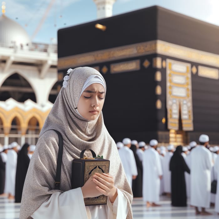 Student Spinning around Kaaba in Prayer