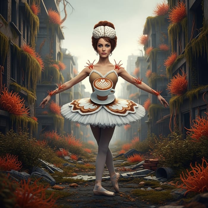 Bella Ramsey as Ballerina Cappucina in a Post-Apocalypse Bella Ramsey as Ballerina Cappucina in a Post-Apocalypse