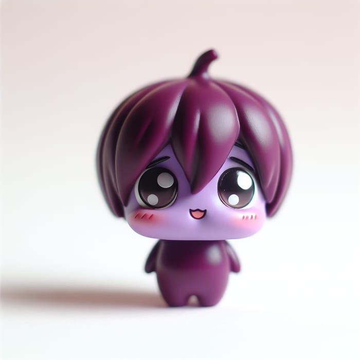 Adorable Anime Style Fig with Purple Hue