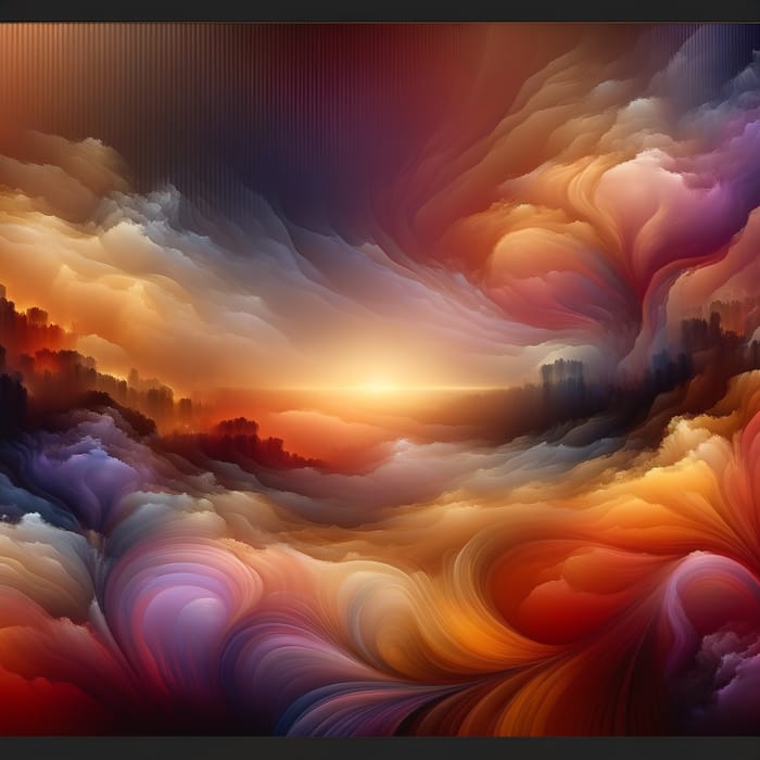 Tranquil Sunset Desktop Wallpaper | Dark Brown & Sunset Colors