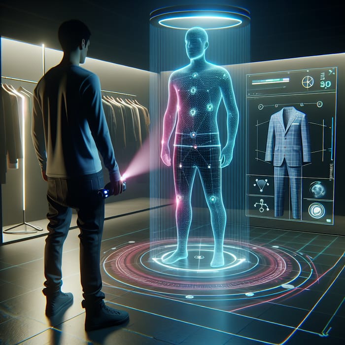 Futuristic Fashion: Holographic Outfit Selection