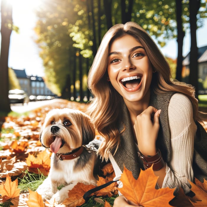 Alyssa and Her Dog Enjoy a Sunny Day at the Park