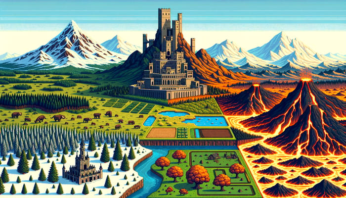 Far-Flung Pixel Adventure: Enchanting Geographical Pixel Art