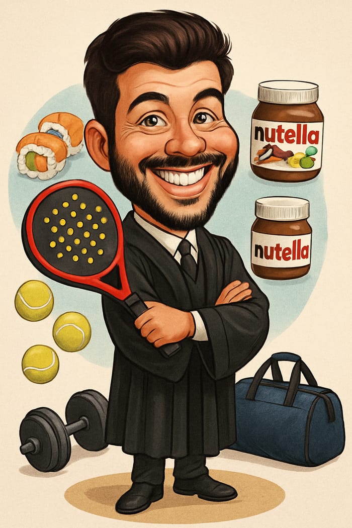 Fun Caricature Art of a Lawyer with Cool Accessories Fun Caricature Art of a Lawyer with Cool Accessories