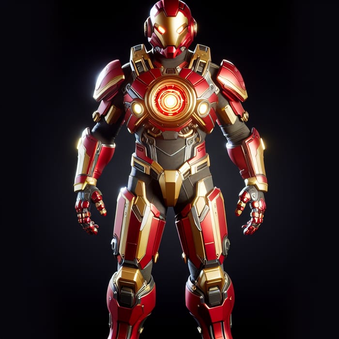 Iron Man Inspired Red and Gold Armor Suit