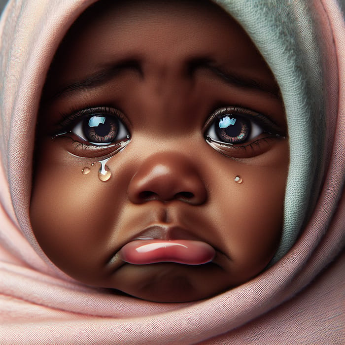 Expressive Sad Baby | Sorrowful Infant Photo