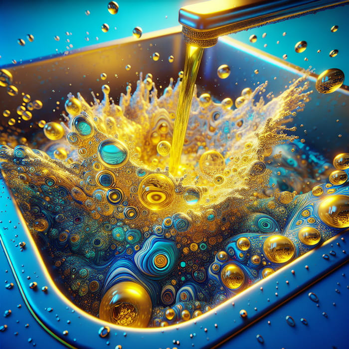 Vibrant Kitchen Oil-Water Mix Animation