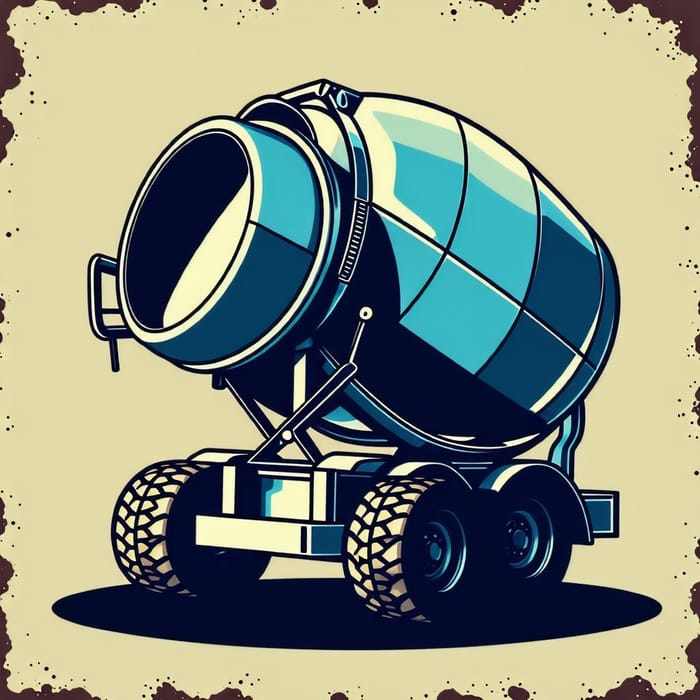 Concrete Mixer Icon - Vector Symbol for Construction Industry