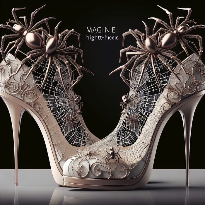 Stylish Arachnid-Inspired High Heels | Sophisticated Elegance