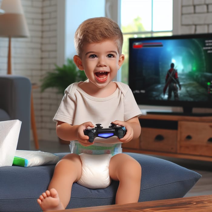 Diaper Boy Gamer: Fun Video Game Moments