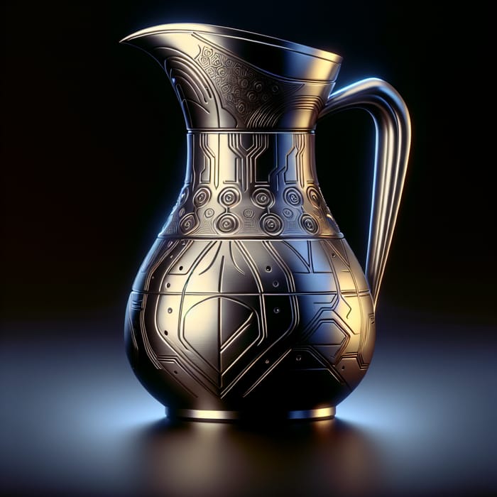 Cool Pitcher Design | Futuristic Patterns & Metallic Sheen