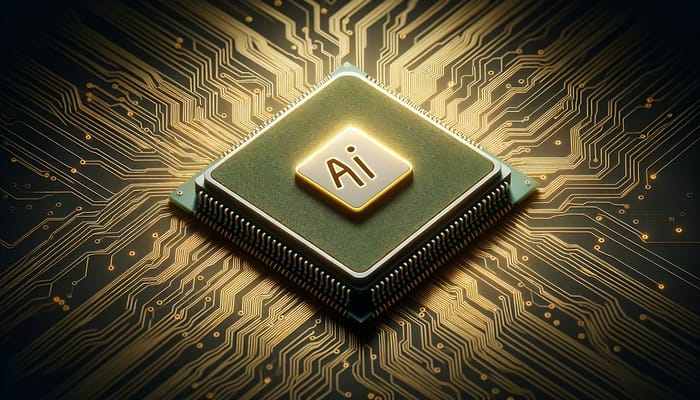 Innovative AI-Enhanced CPU in Warm Yellow Shade