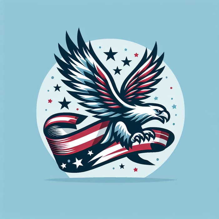 Patriotic Eagle Logo Design | Majestic Symbol of Patriotism