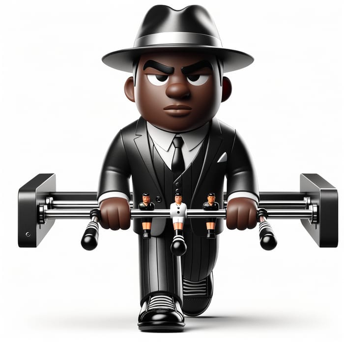 Black Gangster Foosball Player Character Design