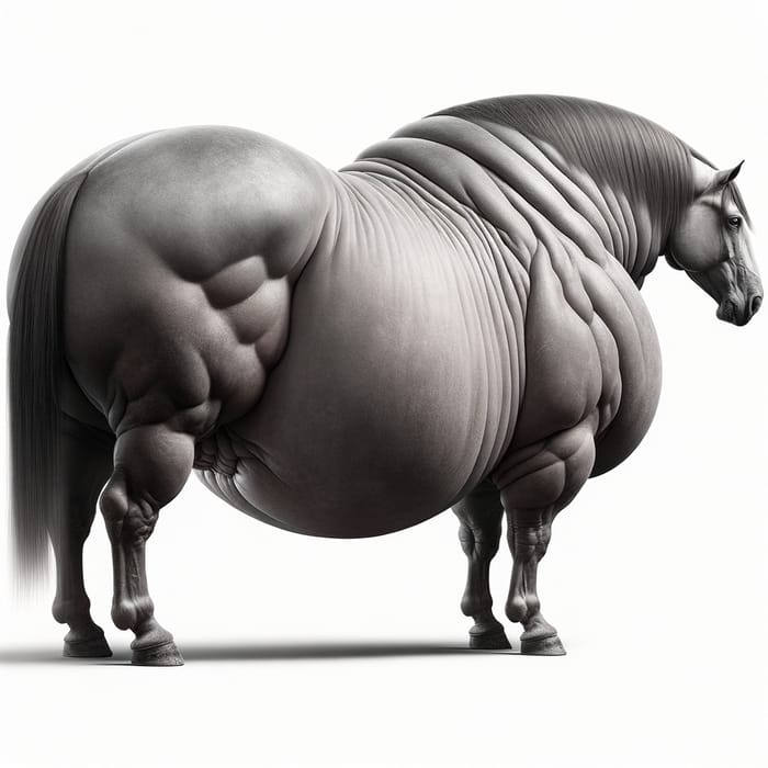 Giant Horse with Obesity: A Unique Silhouette