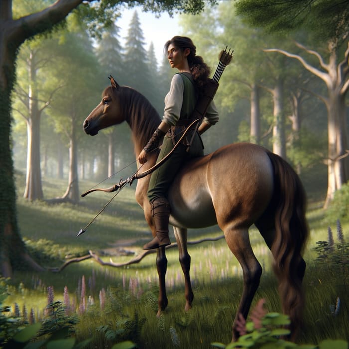 Graceful Female Centaur in Tranquil Forest