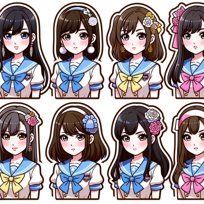 JKT48 Indonesian Idol Group Sticker Set