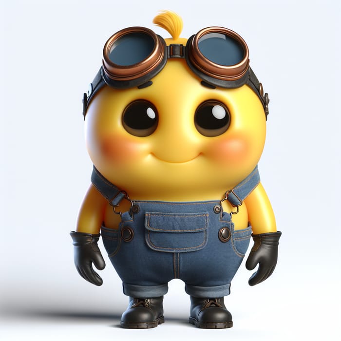 Cheerful Minion - Yellow Imaginary Character with Goggles