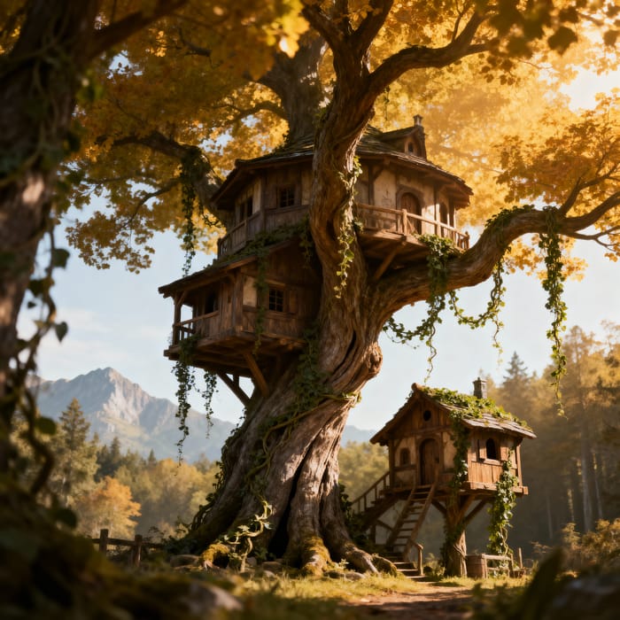 Majestic Medieval Treehouse in the Mountains Majestic Medieval Treehouse in the Mountains