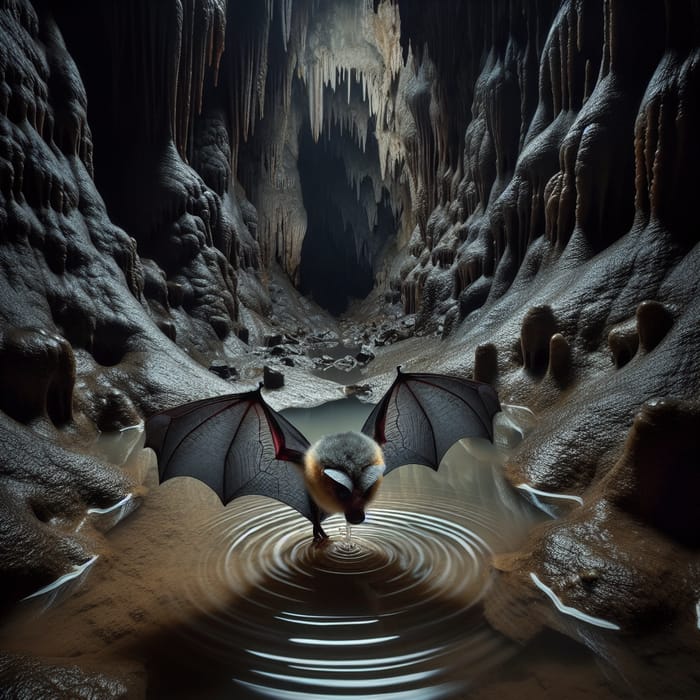 A Blind Bat Navigating a Mysterious Cave